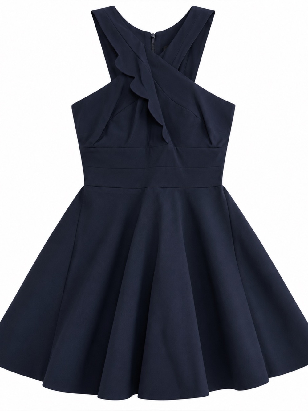 A|X Armani Exchange Navy Zip-Front Dress